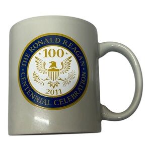 The Ronald Reagan Centennial Celebration 100 White 10oz Coffee Mug Cup 2011